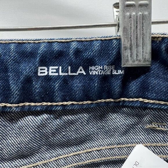 DL1961 Womens Bella High Rise Vintage Slim Distressed Blue Wash Jeans 26 - Picture 4 of 9